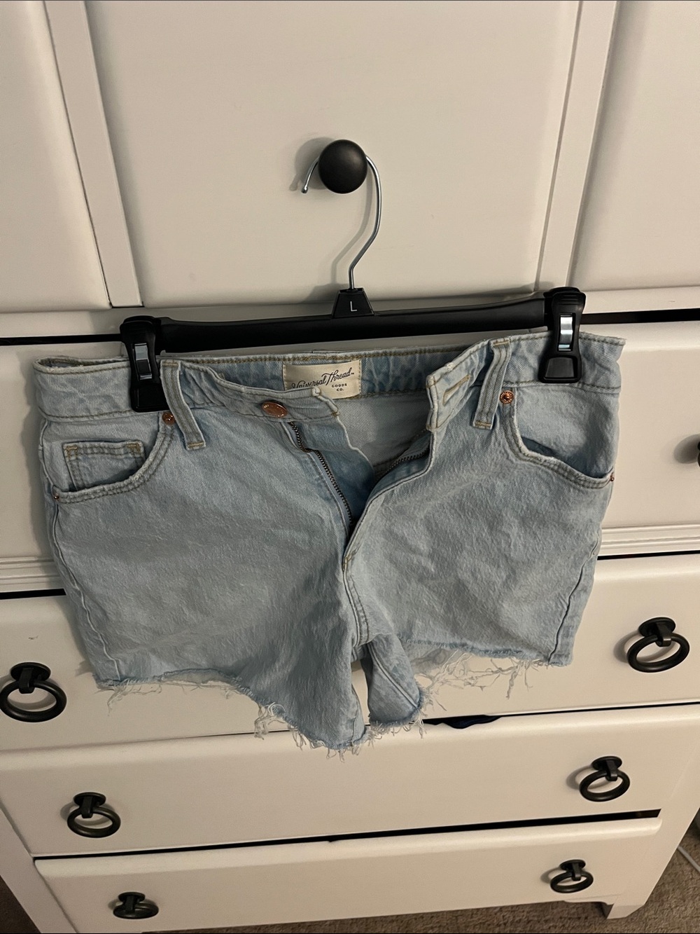 Universal Thread Light Blue Frayed Denim Shorts